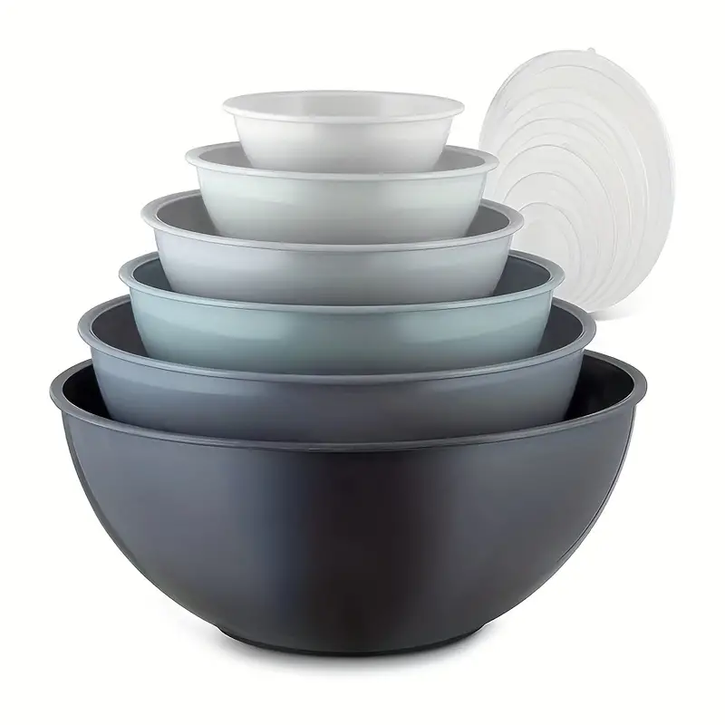 Mixing Bowl Set, Plastic Salad Mixing Bowls With Lids, For Food Storage,  Meal Prep, Salad And More, Kitchen Gadgets, Kitchen Accessories - Temu