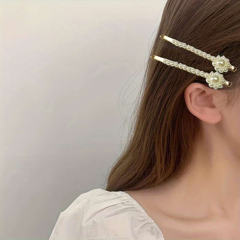 Handmade Pearls Hair Clips Pins - Girls Hair pins Hair Accessories