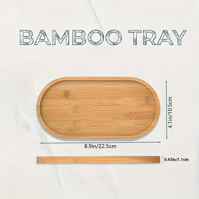 Bandeja de bambú para tocador de baño, bandeja organizadora de encimera de  baño, bandeja decorativa de bambú para baño y decoración del hogar, bandeja
