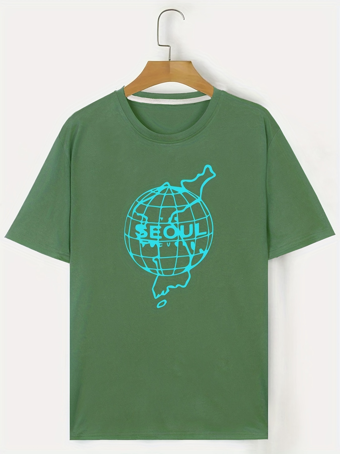 Printed T-shirt - Green/Seoul - Men