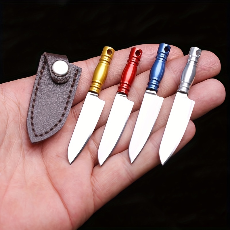 Mini Pocket Knife Folding Keychain Pendant Portable Fruit Cutter