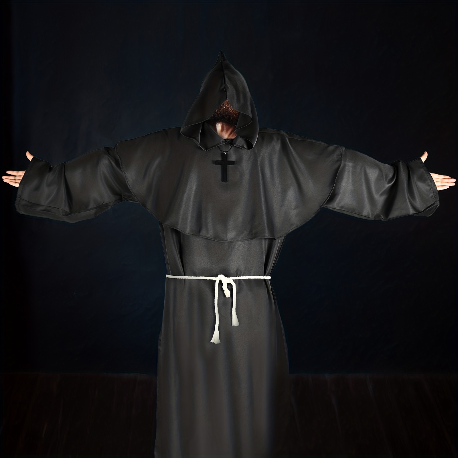 Halloween Monk Costume Pastor Robe Medieval Renaissance Robe