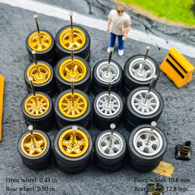 1/64 Scale Collectible Model Car Wheel Hub Static Model Car - Temu