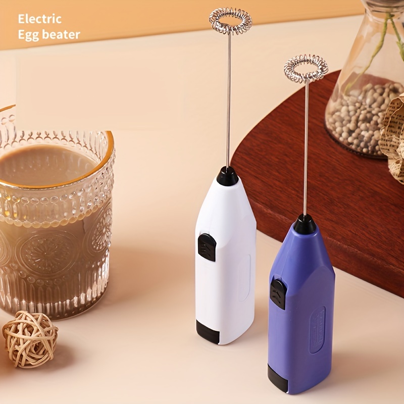 1pc Electric Mini Handle Cooking Eggbeater Juice Hot Drinks Milk Frother  Coffee Stirrer Foamer Whisk Mixer 