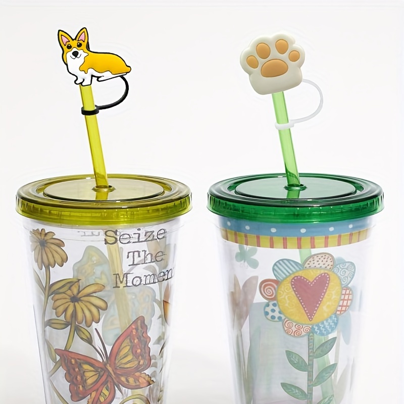 Cute Cartoon Straw Tips Cover - Reusable Straw Plugs For Drinking - Keep  Your Straws Clean And Hygienic - Temu