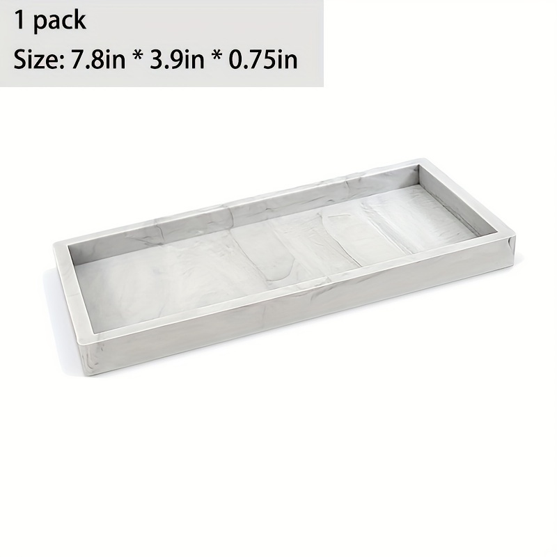 Bathroom Vanity Tray, Shatterproof Silicone Bathroom Tray, Non-slip  Bathroom Rectangle Countertop Storage, Organizer Space Saving Skincare  Counter Organizer, Kitchen Sink Tray, Perfume Tray For Makeup - Temu