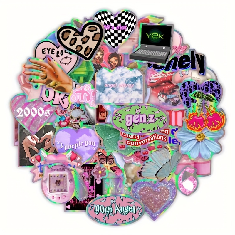Y2k Retro Aesthetic Stickers Cool 2000s Cyber Trend Stickers - Temu Canada