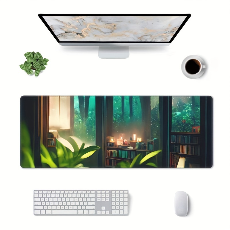 Desk Mat Green Plant Leaf Large Mouse Pad Desk Pad Tropical Boho Desk  Accessories For Women Office Decor Laptop Keyboard Mouse Mat Non-slip  Rubber Base With Stitched Edges - Temu
