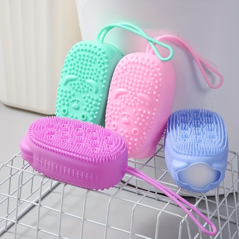 Children Shower Cleaning Tools Sponge Plastic Baby Sensory Brushes Massage  Brush Training Equipment Bath Brushes