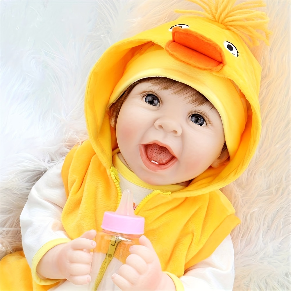 Original Reborn Baby Doll Lifelike Newborn Baby Duck Dress Temu