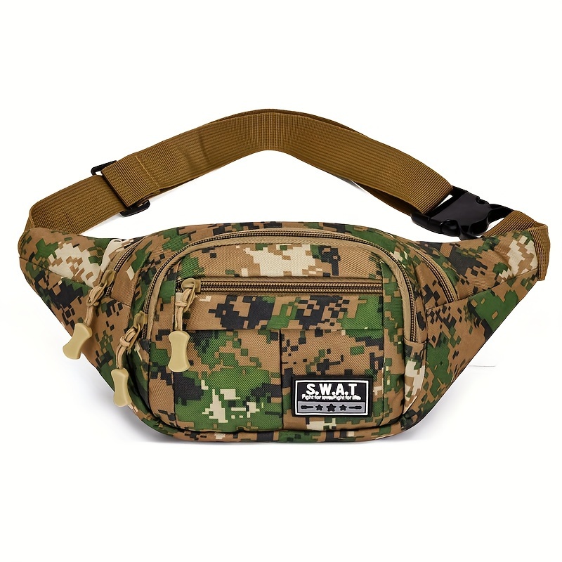 

Men's Camouflage Waist Bag, Portable Sports Fanny Pack For Outdoor Camping Travel