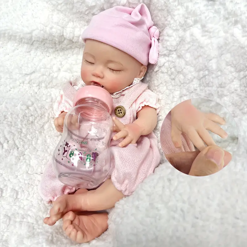 Can Drink Milk Can Pee Silicone Reborn Dolls Soft Full Body Solid