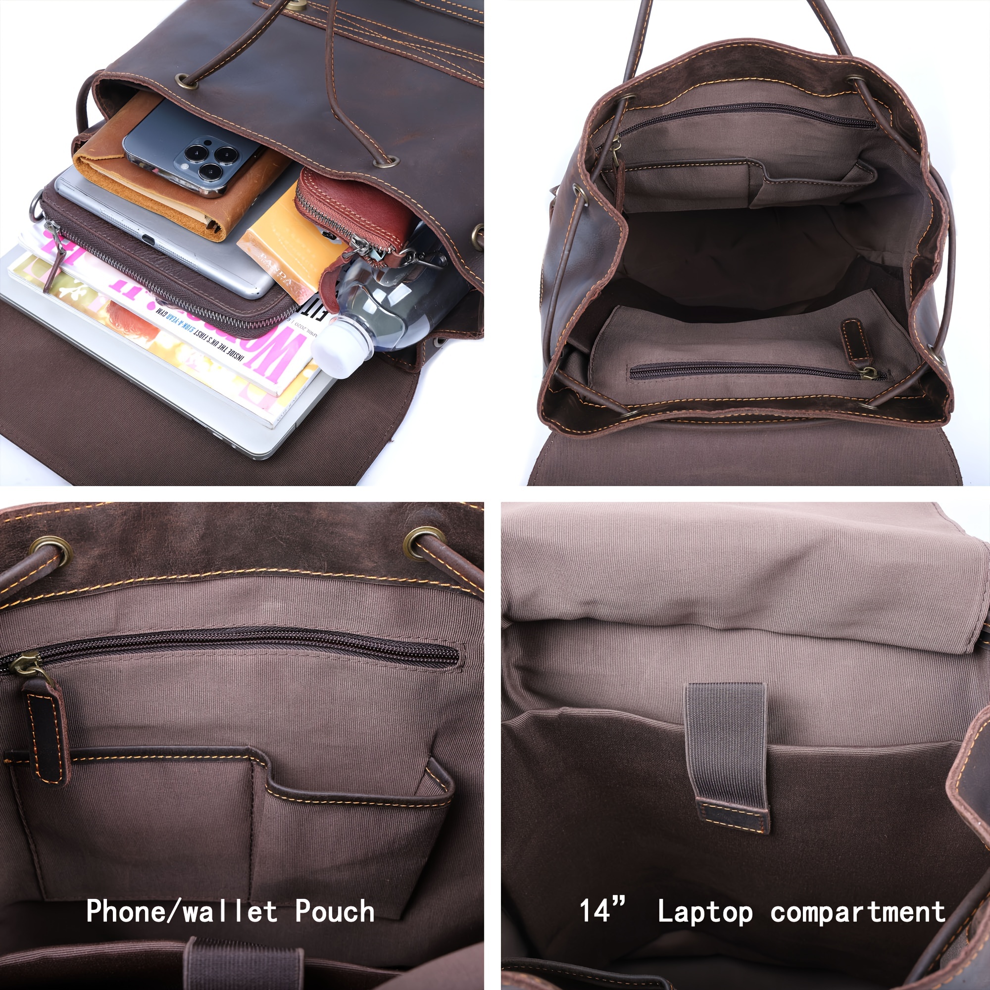 Fashion Backpacks for Women Travel Leather Bags Large Capacity