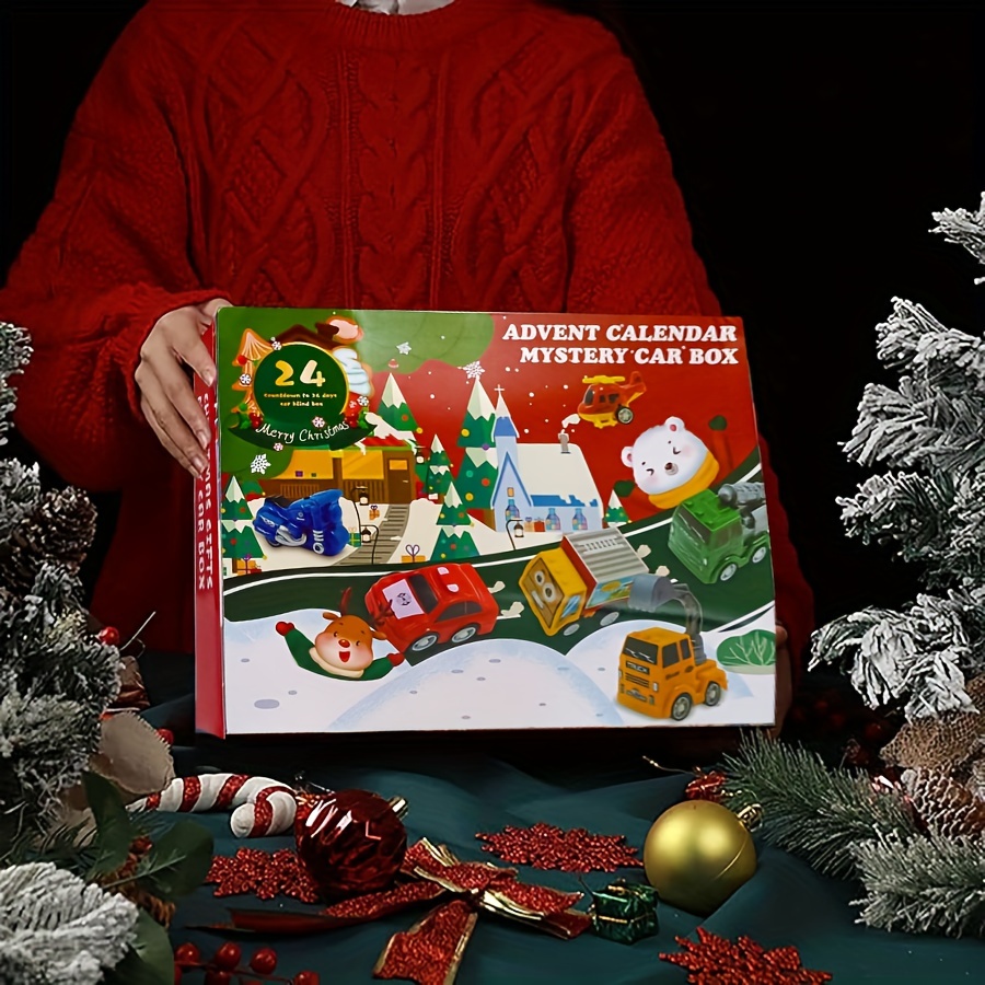 2pcs Boîte cadeau De Noël 12Grid DIY Calendrier De L'Avent - Temu