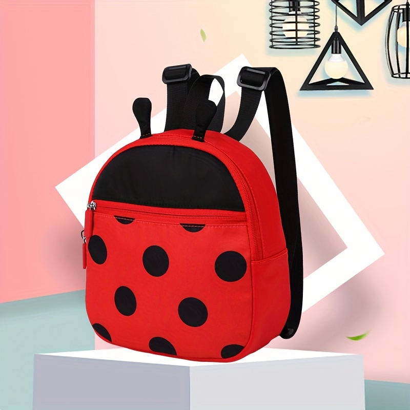 1 Mochila Polydot Ladybug Linda Mochila Para Ni os De Animales Mochila C moda De Tela Para Estudiantes De Escuela Primaria De Jard n De Infantes Mochila De Jard n De Infantes Con Reducci n De Carga