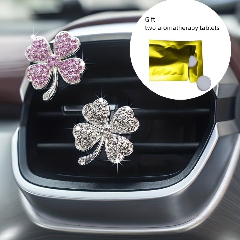 

1pc Car Accessories Perfume Decoration Clip, Car Interior Four-leaf Clover Air Conditioner Air Outlet Perfume Clip, Car Decoration Supplies