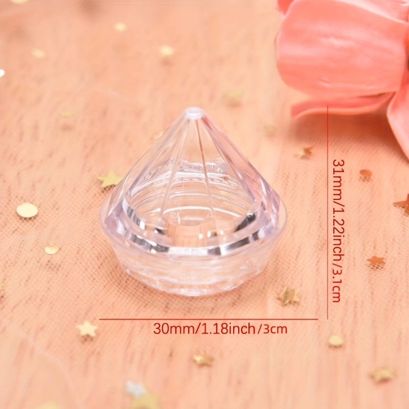 Empty Clear Cosmetic Jars Diamond shaped Mini Cosmetic - Temu