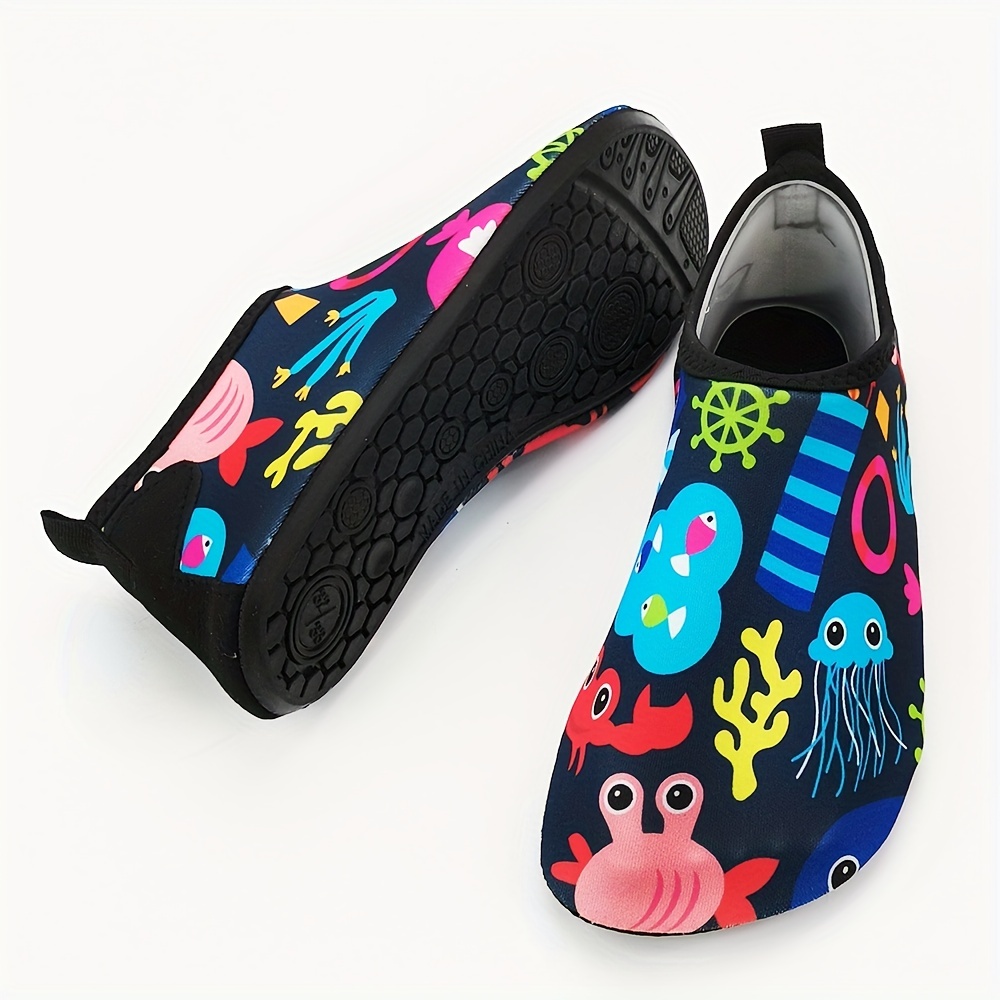 1 par de niños dibujos animados zapatos de natación niño niña  antideslizante calcetines piscina piscina surf yoga