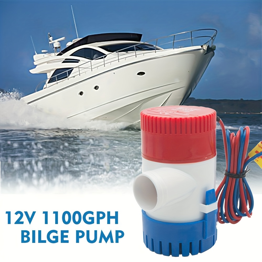 Bootspumpen, Handbuch Bilgenpumpe 12V 3A 1100 GPH elektrische Marinewasser  Bilgenpumpe tauchend für Yachtboot