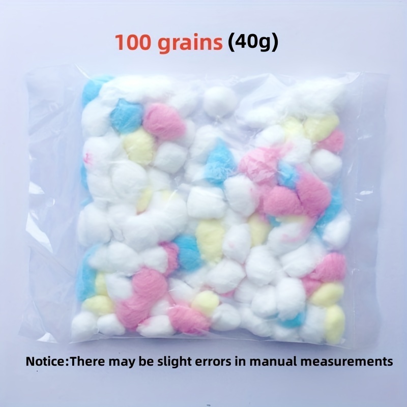 100Pcs/Bag Soft Colorful Winter Keep Warm Cotton Ball Cute Cage