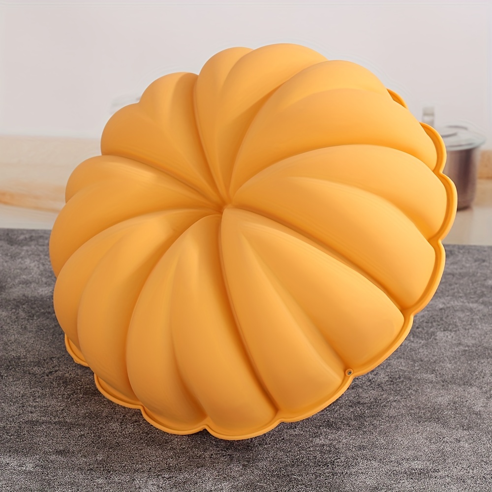 1pc 9.65 Inch Silicone Pan Pumpkin Shaped Food-Grade for Fluted