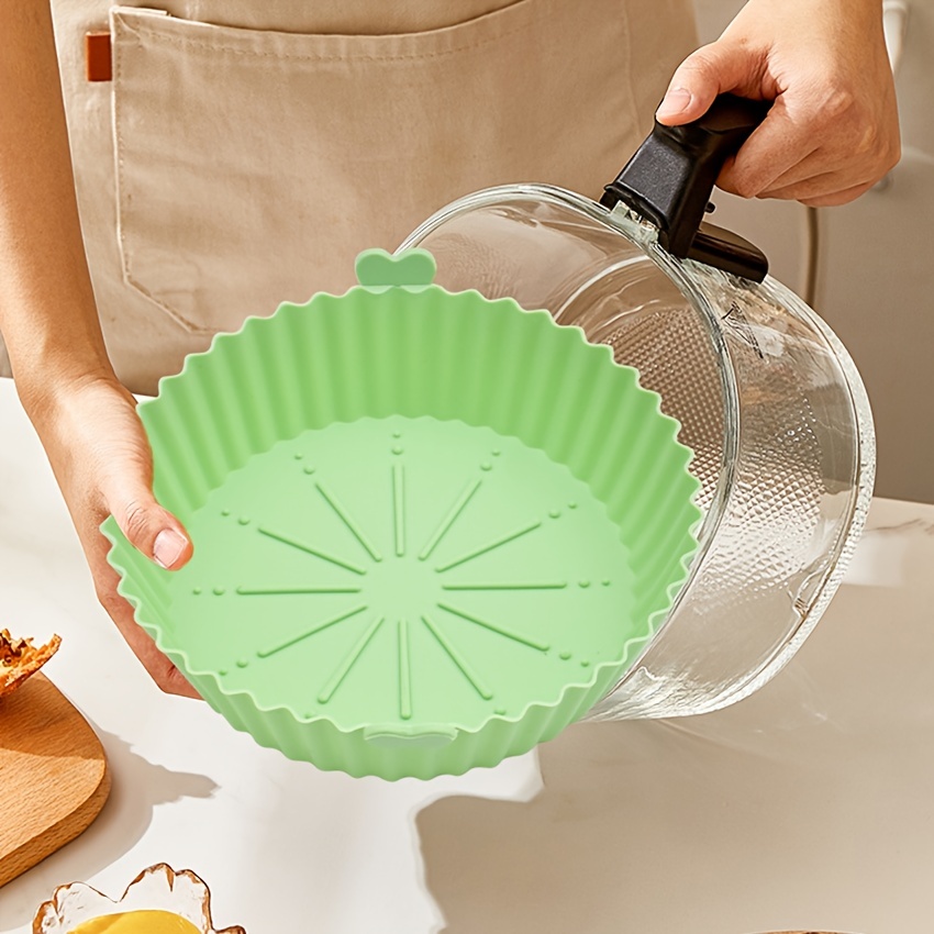 Air Fryer Silicone Baking Tray Round Thickened Air Fryer - Temu