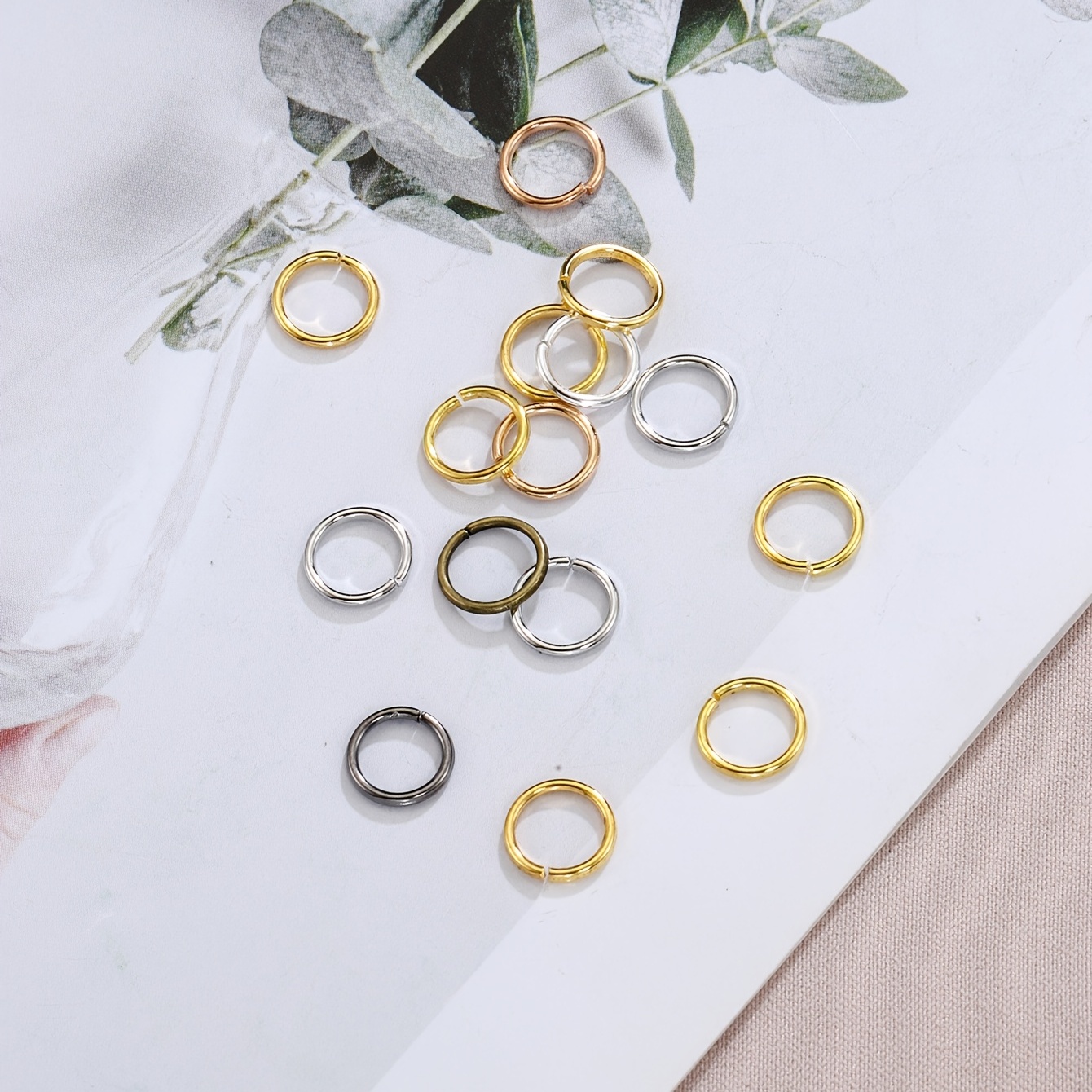 1Box 5 Colors Metal Jewelry Making Kit Chain Split Jump Ring