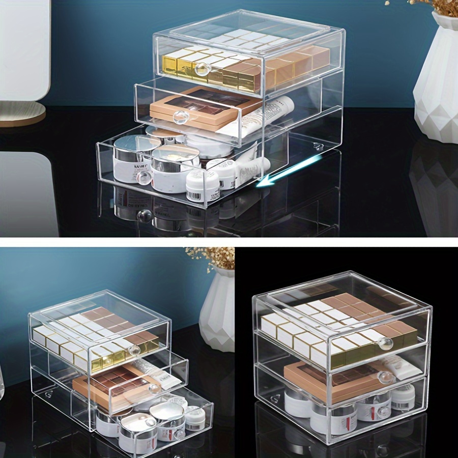 Acrylic Makeup Organizer Cosmetic Clear Storage Box Drawer
