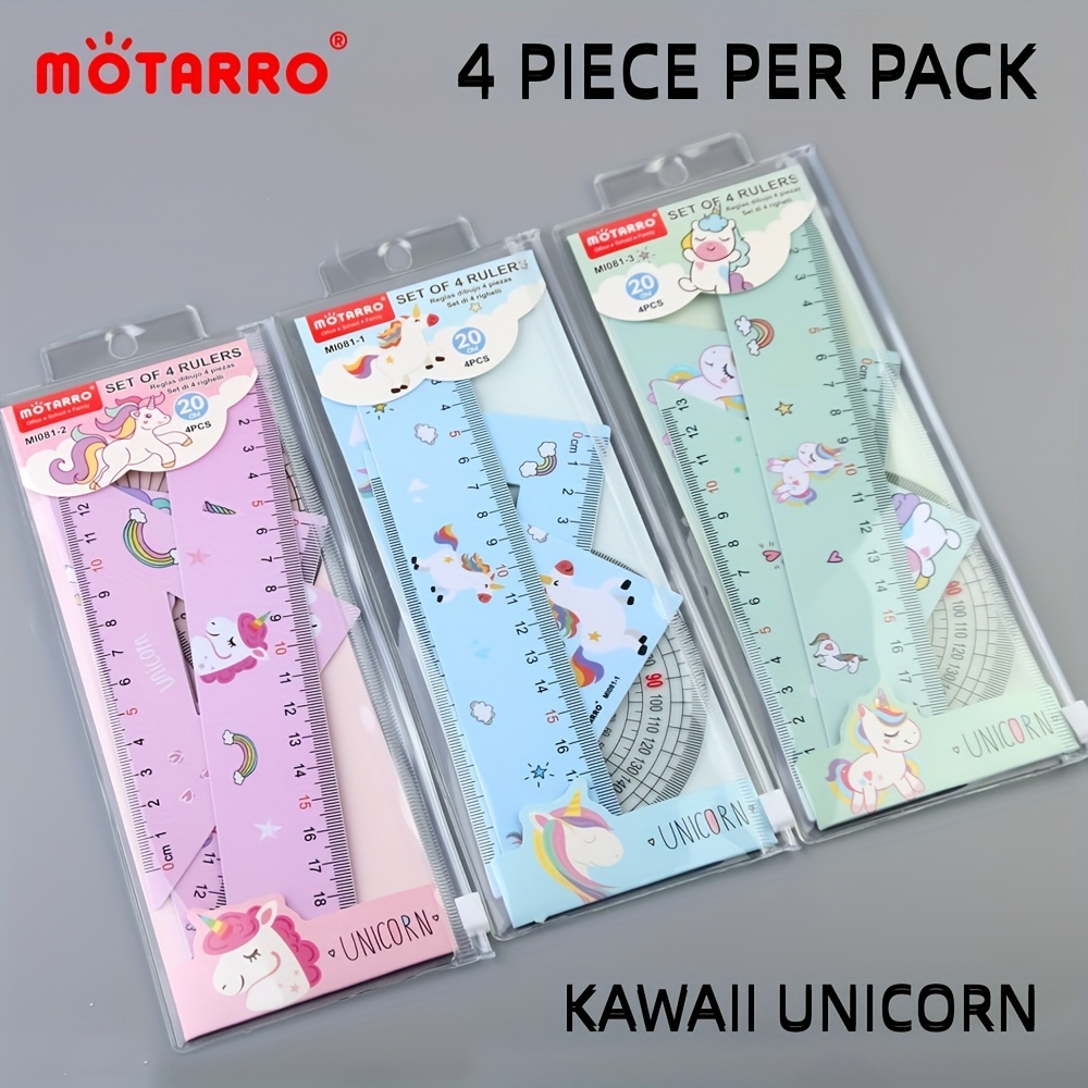 1pc Cartoon Unicorn Ruler, Foldable Drawing Ruler, School, Office  Stationery, Kawaii Stationery, Kids Ruler, Multi-function Ruler 