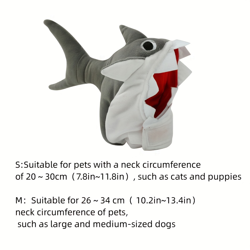 Pet Headwear Dogs Cats Shark Hat Pet Halloween Cute Headgear