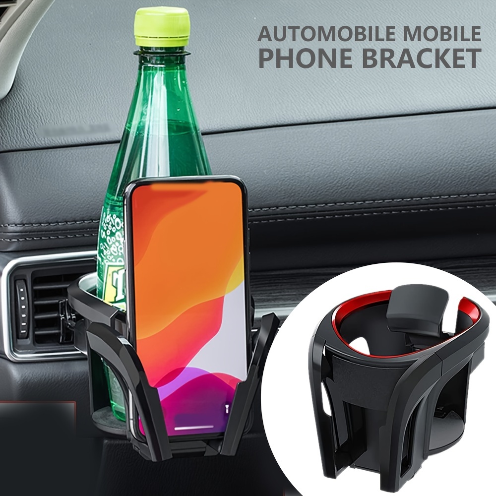 Auto Becher Halter Telefonständer Universal 2 in 1 Trinkflasche Mount Handy  Cradle Einstellbare Auto Mount Unterstützung für Suv J60f - Getränkehalter