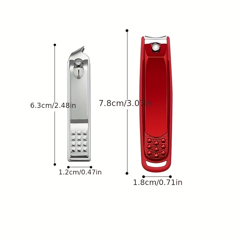 Nail Clippers, Flat & Beveled Nail Cutter, Splash-proof Nail