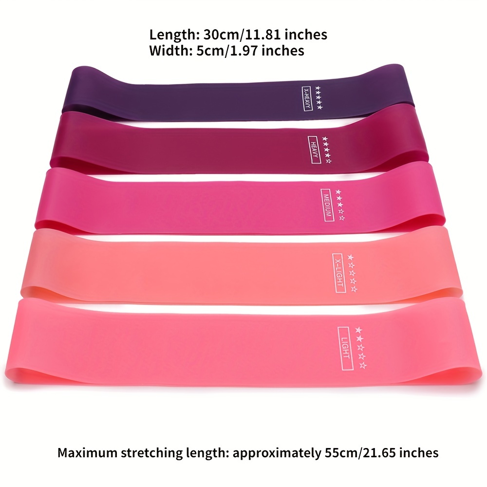 5pcs Portable Fitness Resistance Band for Thighs and Butt