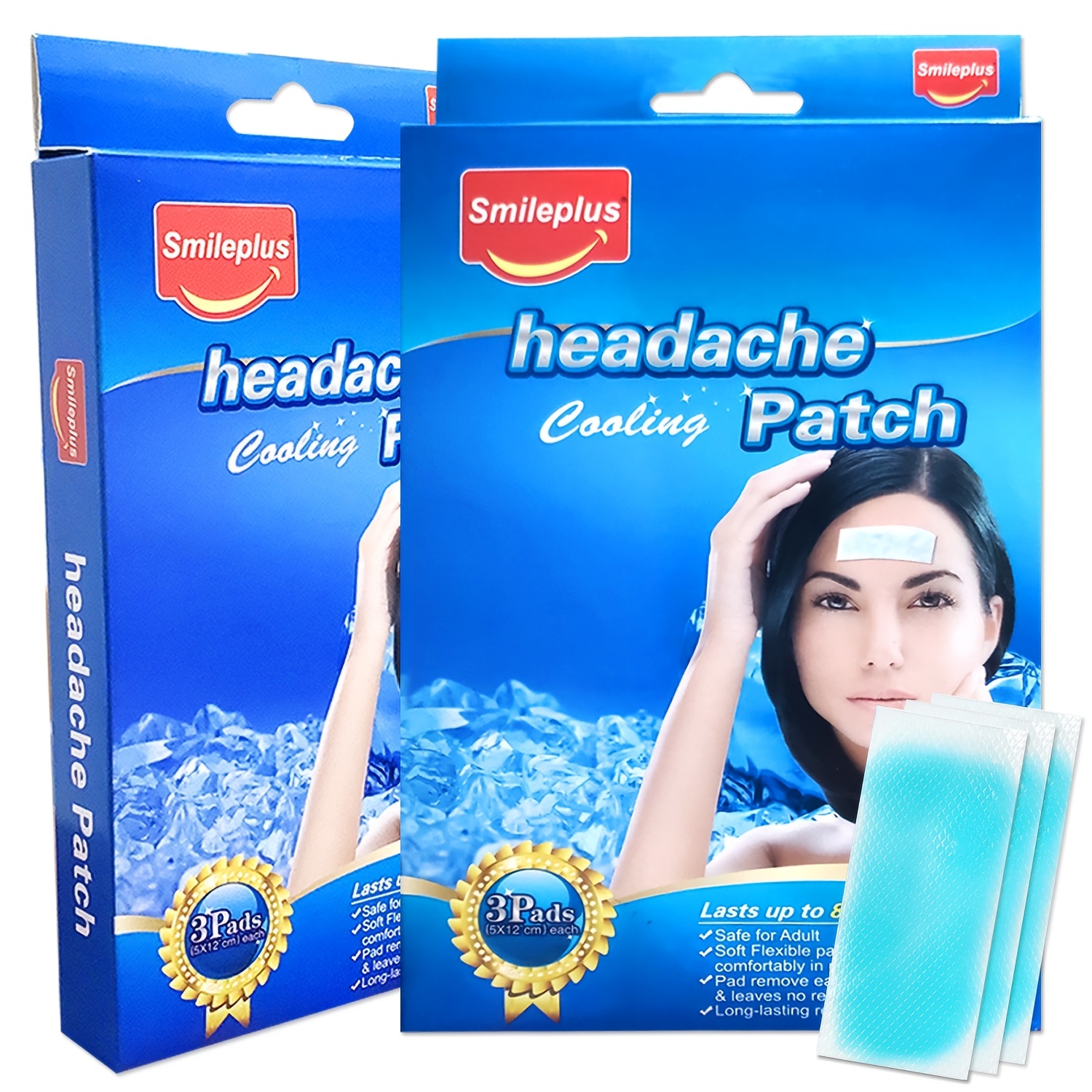 2 Pack Well Patch Cooling Headache Pads Migraine 4 In A Box Lasts Up To 8  Hours