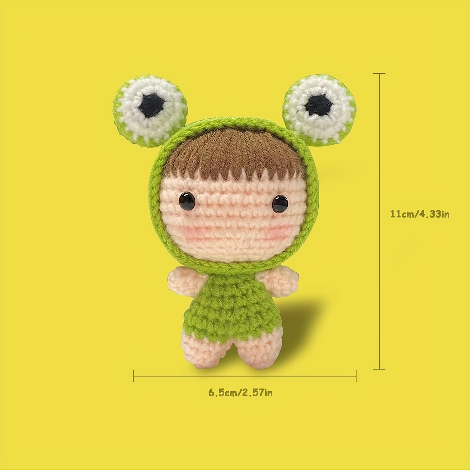 Little Frog Animal Stuffed Toy,DIY Crochet Material Kit with Video