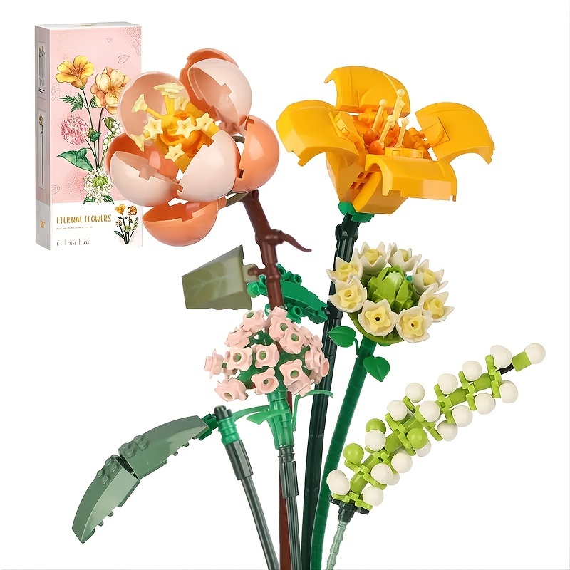 Indoor Decoration Flowers Building Blocks - Temu