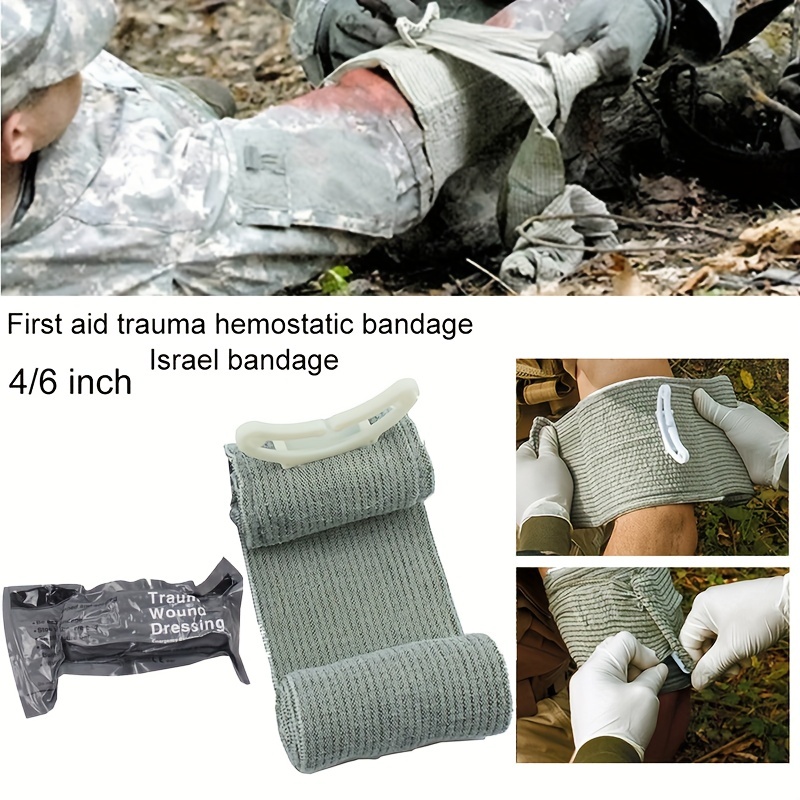 10,16/15,24 Cm Bandage De Compression Et Pansement D'urgence Israélien,  Style Militaire De Combat, Pansement Compressif, Bandage De Traumatisme Et