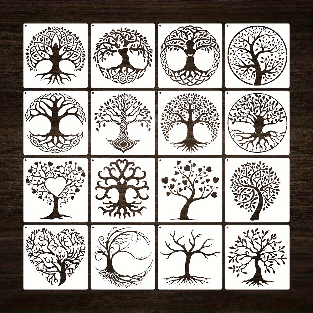Tree Life Stencil Reusable Tree Pose Stencil Yoga Pose - Temu