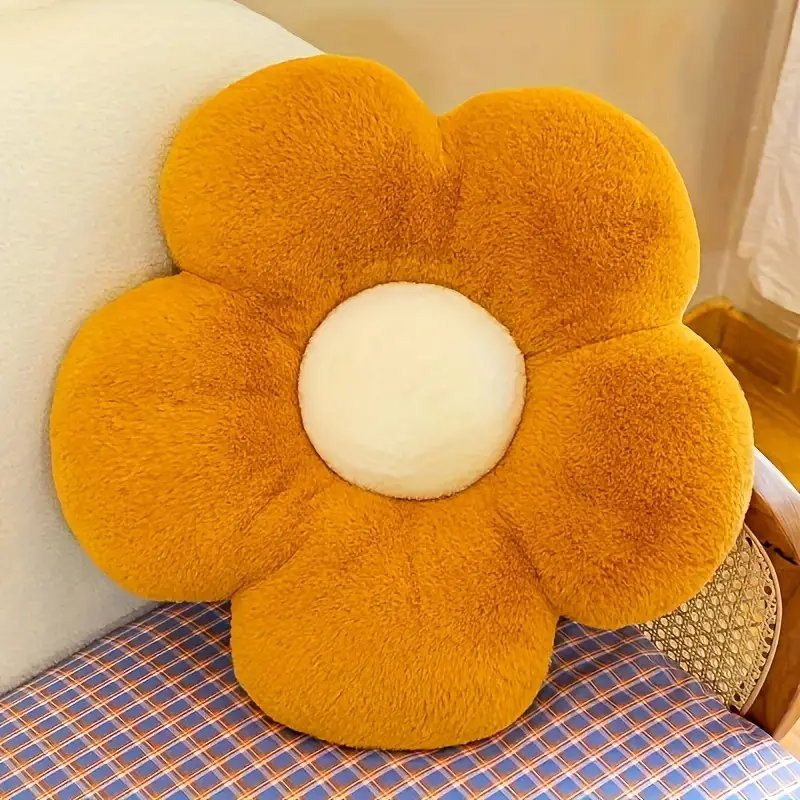 1pc Flower Shaped Pillow Cute & Comfy Floor Pillows & Cushions Room Decor For Sofa Couch Bed Car Reading, Lounging Gift