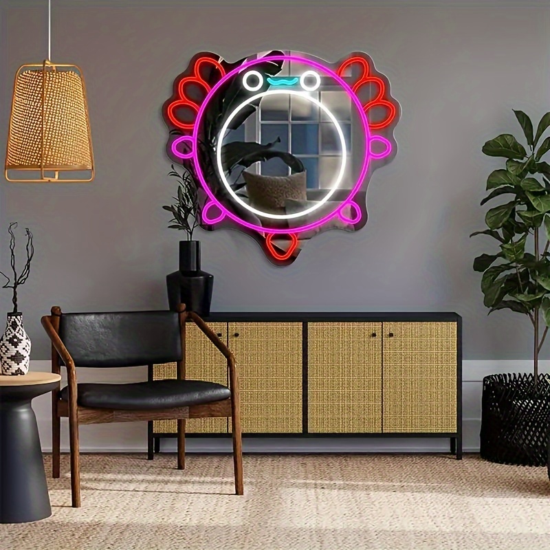 Miroir de courtoisie en forme de cœur pour filles, néon LED, 11 styles,  lumières LED, chambre, bureau, décoration murale, maquillage, signe de  lampe - AliExpress