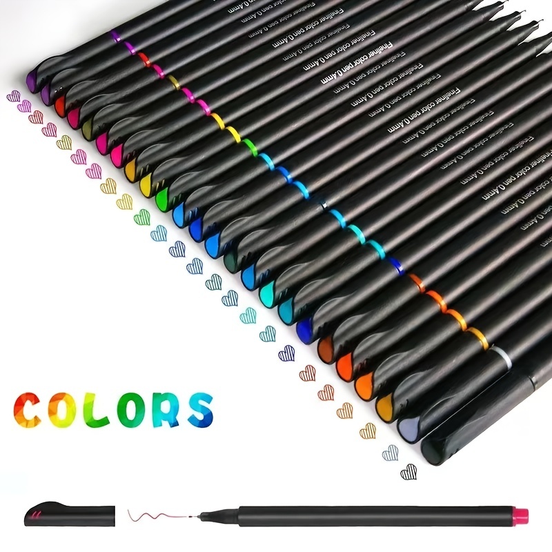 Colored Pens Journal Pens Fineliner Pens Fine Point Drawing Pens Fine Tip  Pens for Journaling Planner Note Taking Adult Coloring Books Porous Fine