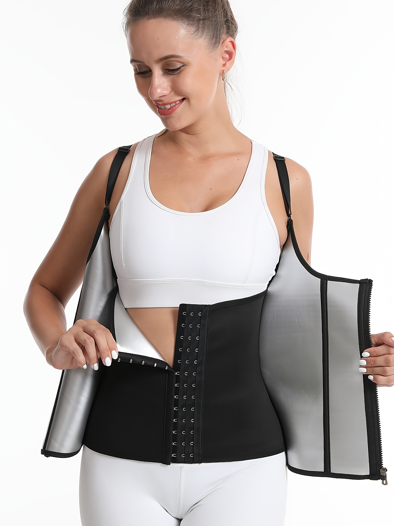 Simple Solid Shaping Tops Waist Trainer Tummy Control - Temu