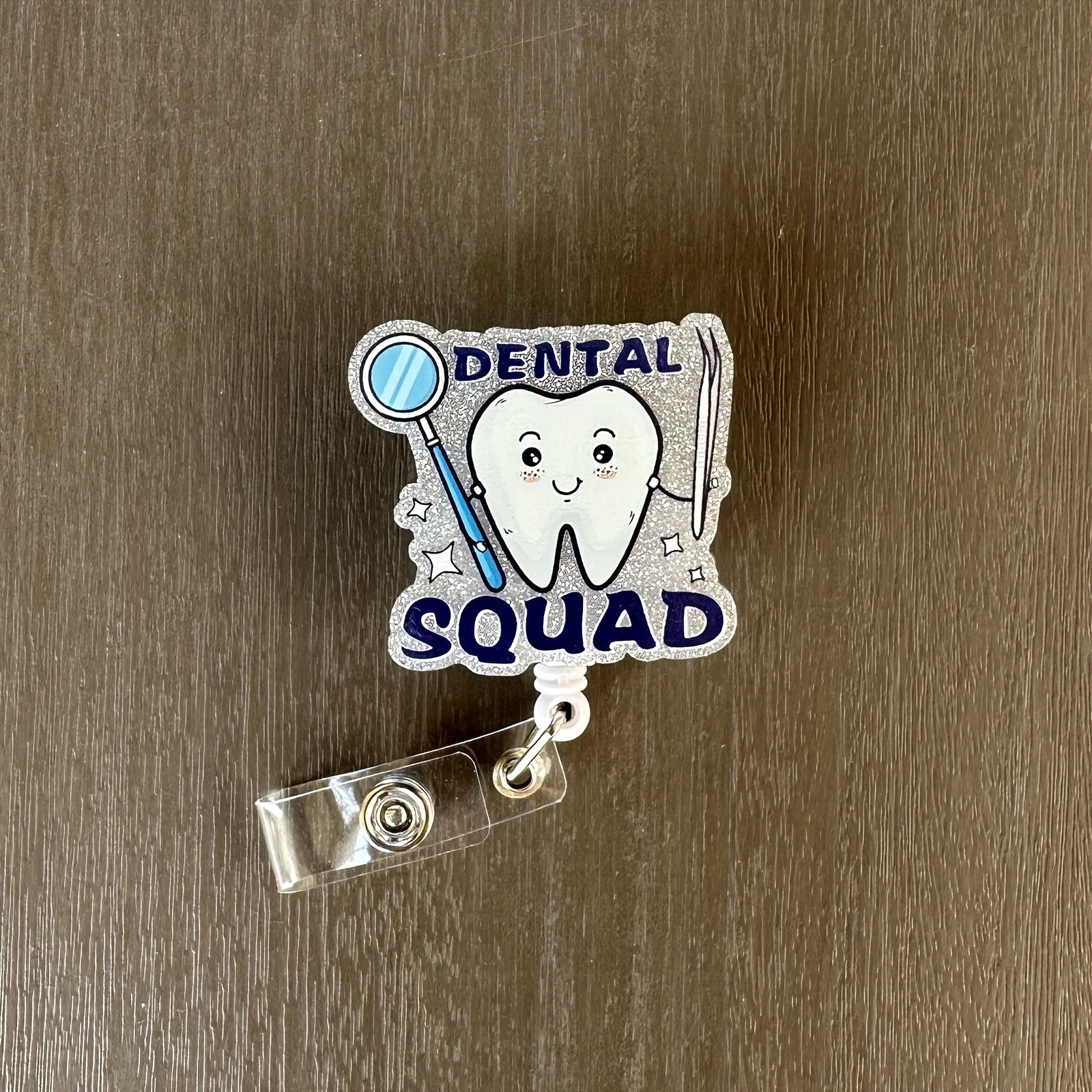 Nurse Retractable Badge Reel Alligator Clip Dental Squad Id - Temu