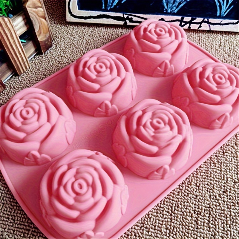 

Flower Silicone Soap Mold, 6-cavity, High-temperature Resistant For Handmade Crafts