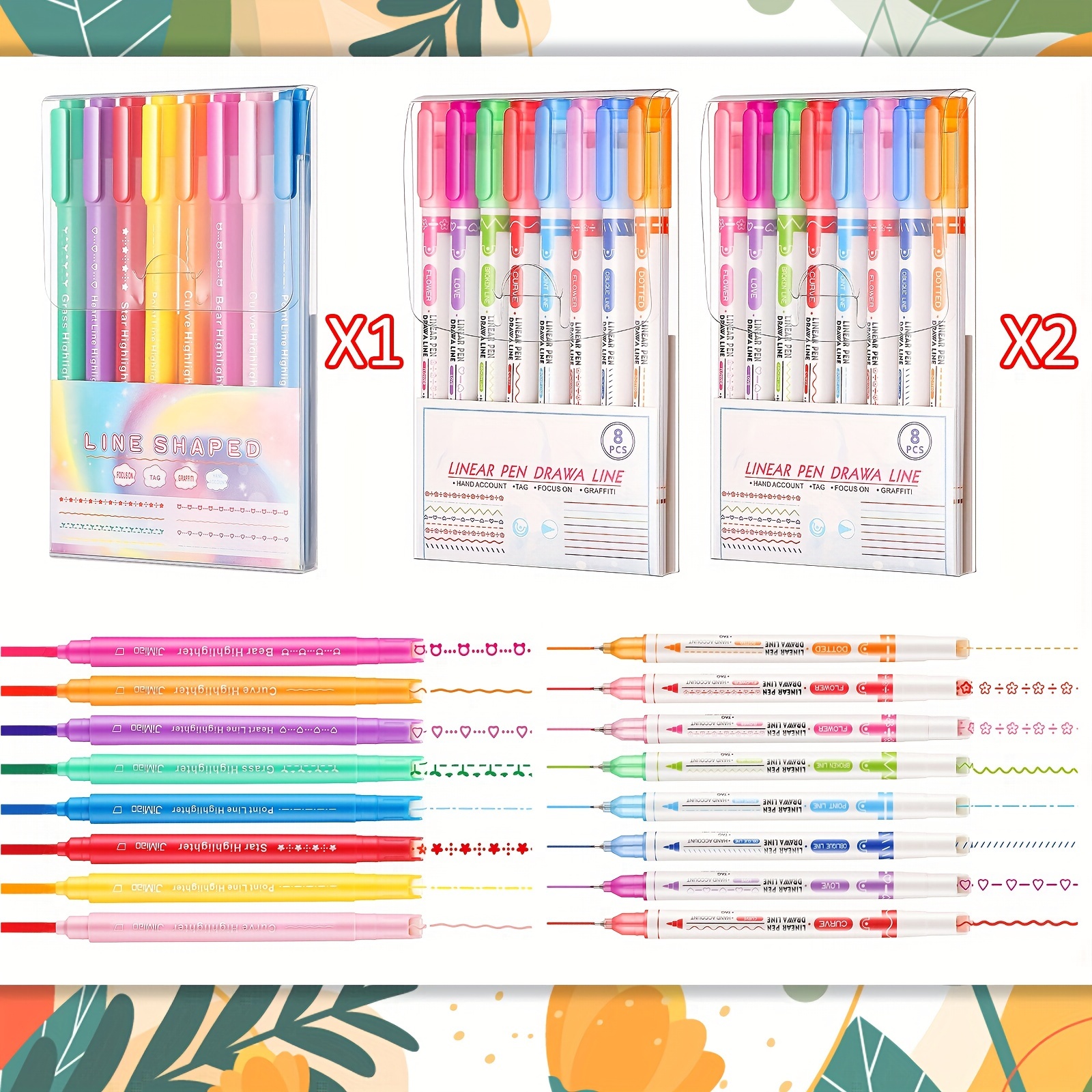 Stylos Fineliner colorés à pointe fine, stylos de couleur à base d'eau pour  la journalisation, la coloration des notes, la licence, le calendrier, la  papeterie - AliExpress