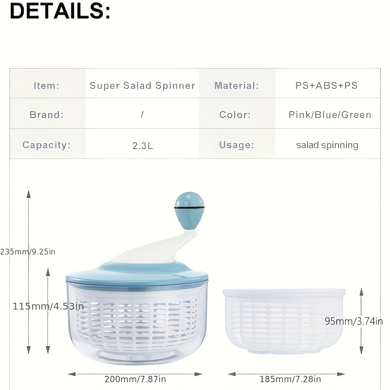 Easy-to-use Salad Spinner And Chopper For Quick And Efficient Vegetable  Prepping - Compact And Portable For Kitchen And Camping Use - Temu