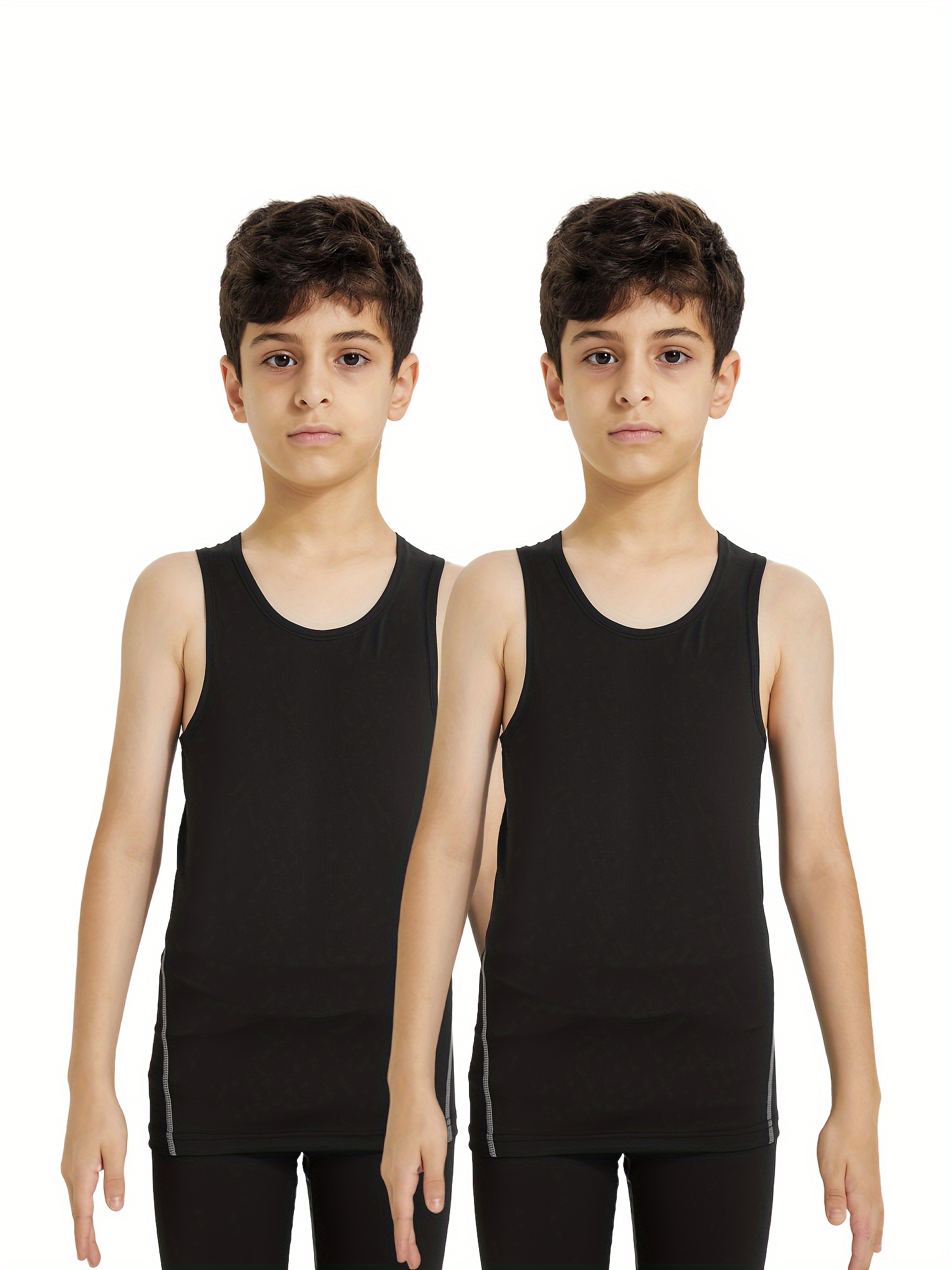 Compression Tank Top Kids Athletic Sleeveless Undershirts - Temu