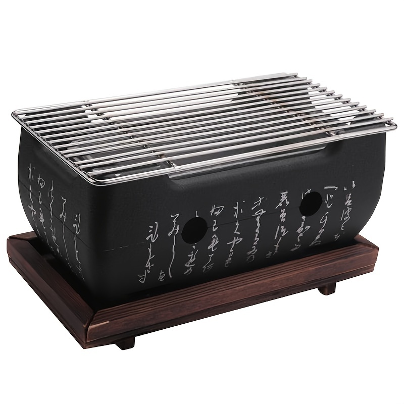 Vaguelly Indoor Grill BBQ Stove Tabletop Grill Cast Iron Charcoal Grill  Portable Japanese Style Hibachi Grill Barbecue Stove for Picnic Home  Portable