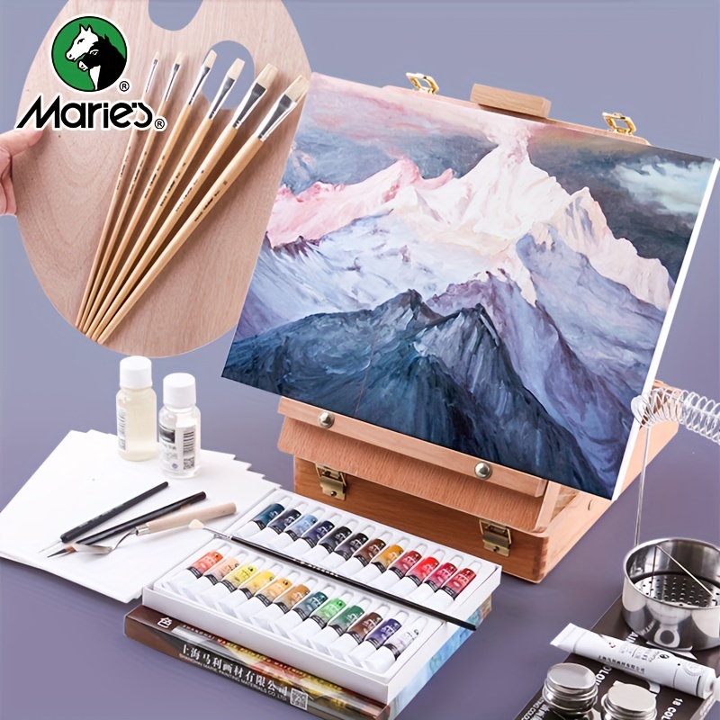 Marie's Oil Paint Set, 12/18/24 Colors,, 0.4 Us Fl Oz Tubes, Richly  Pigmented Oil Paints For Canvas Painting, Art Set For Beginners And  Professional Artists - Temu Japan