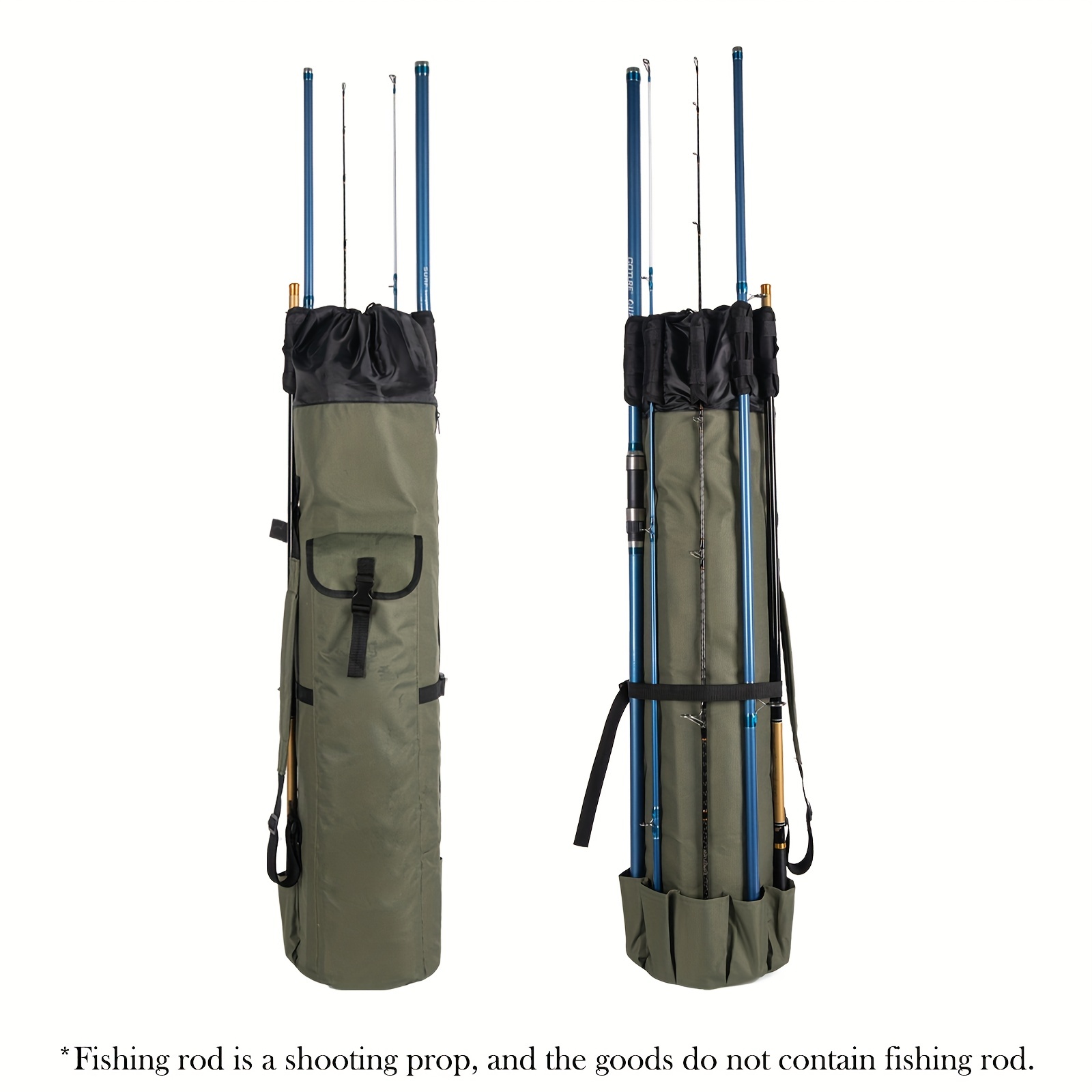 Cheap Convenient Fastener Tape Design 2 Colors Fishing Pole Storage Bag Rod  Carrier Case Fishing Reel Storage Bag Fishing Supplies